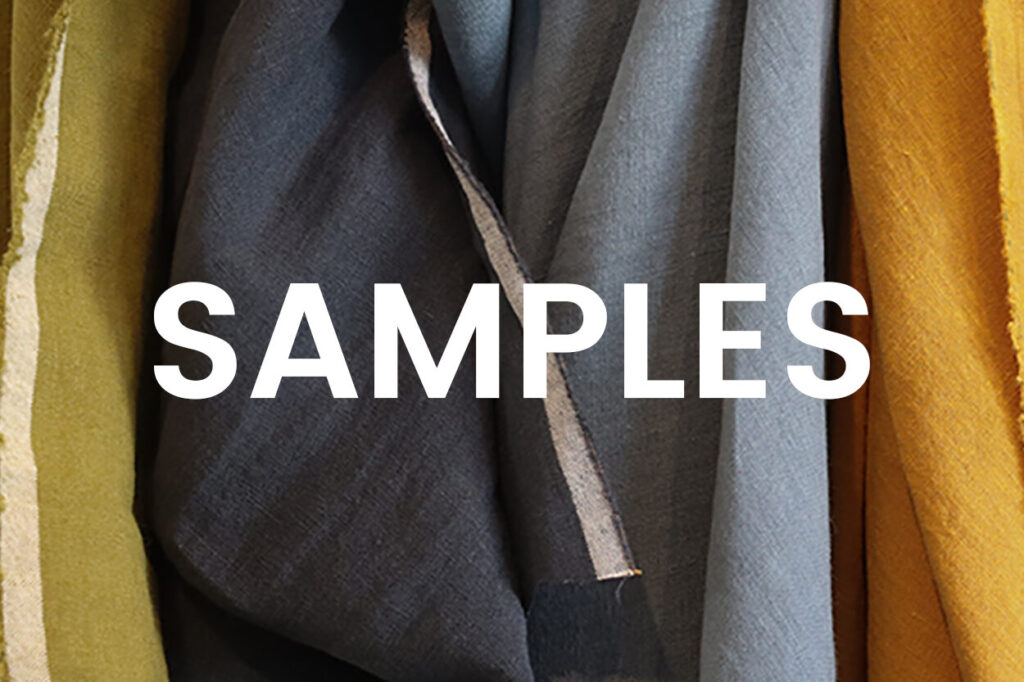 100% linen fabric samples below the kowhai